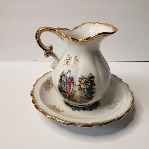 Pitcher & Wash Basin Set Made in Japan - Picture 4 of 7